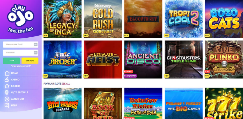 PlayOJO Software mechanics